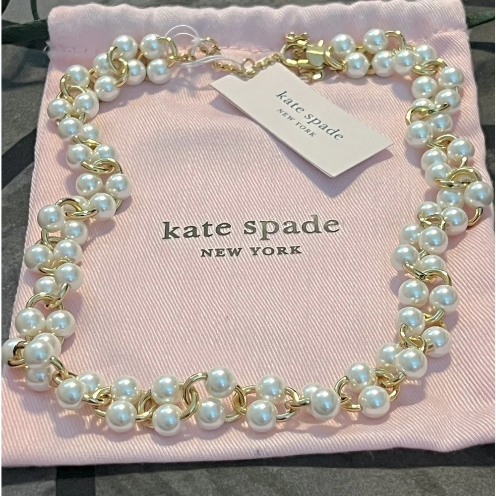 NWT Kate Spade Authentic New York White Multi Nouveau Pearls Necklace